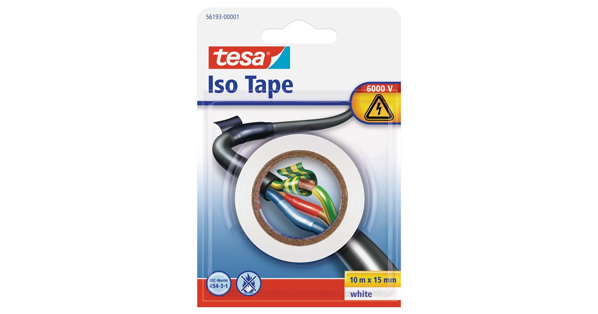 Tesa Isolierband weiß 10 m x 15 mm