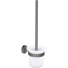 tesa MOON GREY WC-Bürstenhalter, grau matt, satiniertes Glas