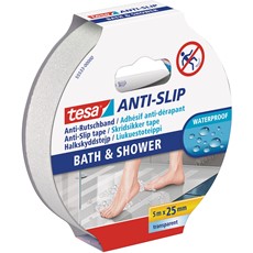 tesa Anti-Rutschband Bad & Dusche, 5 m x 25 mm, transparent