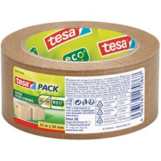 tesa Packband tesapack paper ultra strong ecoLogo, braun, 25 m x 50 mm