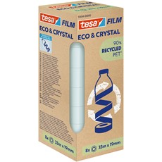 tesafilm eco & crystal, 33 m x 19 mm, 8 Rollen